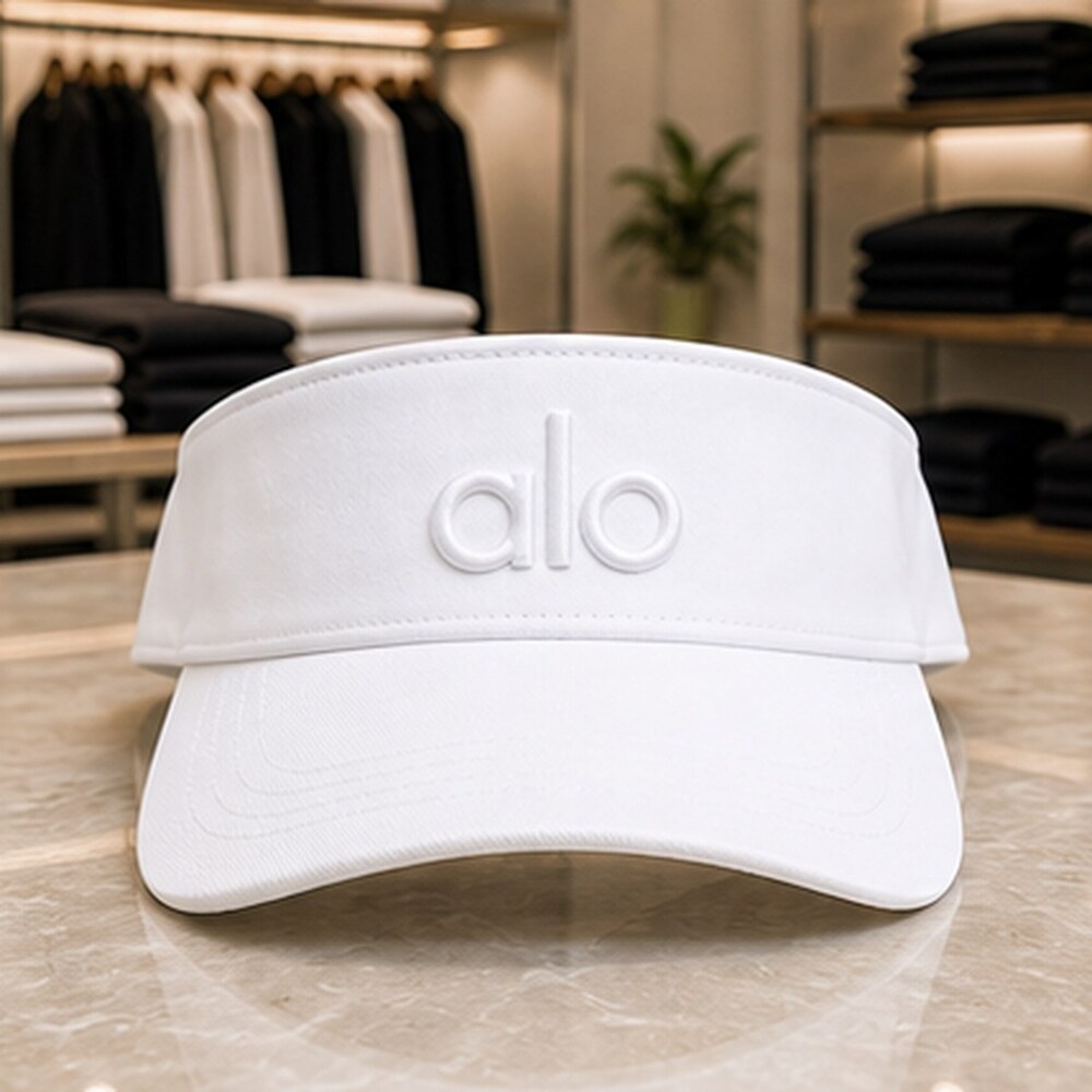 ALO Yoga White Active Open Top Visor Hat NWT